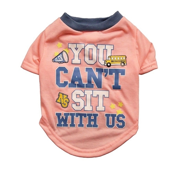 Means Girls You Cant Sit With Us Pet Dog T-shirt Shirt Nwt - Picture 3 of 3